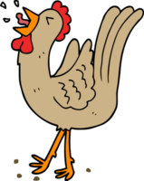 cartoon crowing cockerel png