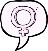 hand drawn comic book speech bubble cartoon female symbol png