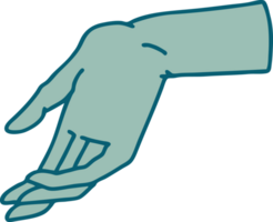 iconic tattoo style image of a hand png