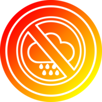 no bad weather circular icon with warm gradient finish png