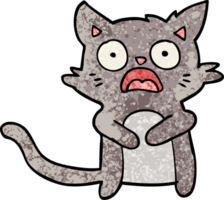 cartoon horrified cat png