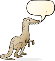 dinosaurio de dibujos animados con burbujas de discurso png