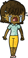 cartoon girl crying png