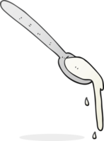 hand drawn cartoon spoonful png