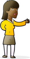 cartoon woman explaining png