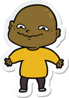 sticker van een cartoon nerveuze man png