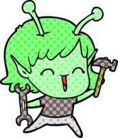 fille de mécanicien extraterrestre de dessin animé png