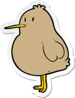 autocollant d'un oiseau kiwi de dessin animé png