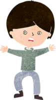 cartoon boy panicking png