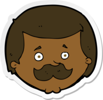 sticker of a cartoon man with mustache png