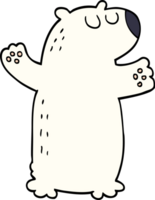 cartoon doodle polar bear png