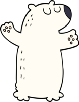 Cartoon-Doodle Eisbär png