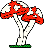 cartoon doodle mushroom png