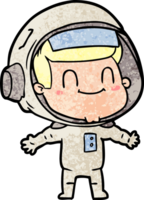 happy cartoon astronaut man png