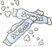 hand drawn cartoon packets of sugar png