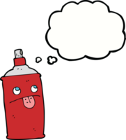 cartoon spray can with thought bubble png