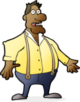 caricatura, sorprendido, hombre png