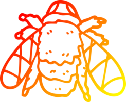 warm helling lijn tekening van een tekenfilm doodled bij png