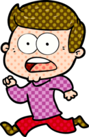 cartoon shocked man png