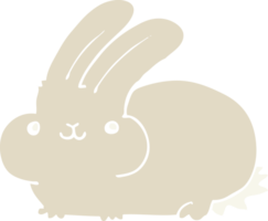 lapin de dessin animé de style plat couleur png