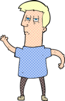 cartoon gelangweilter mann png