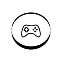 Minimal Gaming Symbol, Stream modern Games, Wireless Controller Icon vector