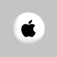 manzana icono en de moda plano estilo aislado en gris antecedentes. manzana icono página símbolo para tu web sitio diseño manzana icono logo, aplicación, ui manzana icono ilustración, vector