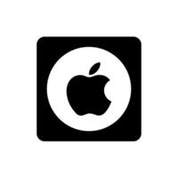 manzana icono en de moda plano estilo aislado en gris antecedentes. manzana icono página símbolo para tu web sitio diseño manzana icono logo, aplicación, ui manzana icono ilustración, vector