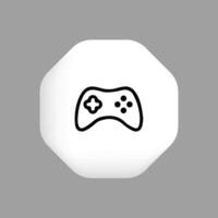 Minimal Gaming Symbol, Stream modern Games, Wireless Controller Icon vector