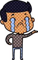 dessin animé, homme, pleurer png