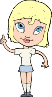 cartoon woman with idea png