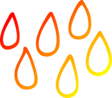 caloroso gradiente linha desenhando do uma desenho animado sangue gotas png