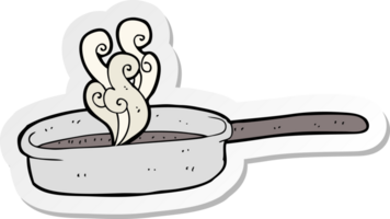 sticker of a cartoon frying pan png