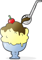 hand drawn cartoon ice cream png