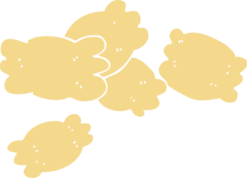 pâtes de dessin animé illustration couleur plate png