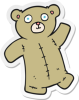 sticker of a cartoon teddy bear png