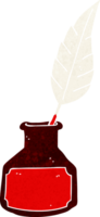 bouteille d'encre de dessin animé png