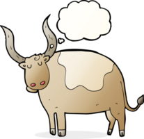 cartoon ox with thought bubble png