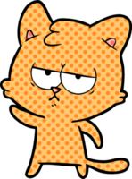 bored cartoon cat png