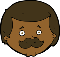 caricatura, hombre, con, bigote png