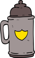 caneca de cerveja tradicional doodle dos desenhos animados png