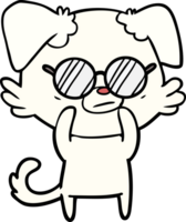 chien portant lunettes dessin animé png