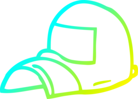 cold gradient line drawing of a cartoon cap png