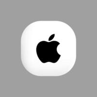 manzana icono en de moda plano estilo aislado en gris antecedentes. manzana icono página símbolo para tu web sitio diseño manzana icono logo, aplicación, ui manzana icono ilustración, vector