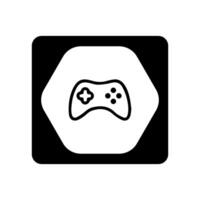 Minimal Gaming Symbol, Stream modern Games, Wireless Controller Icon vector