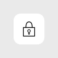 Lock icon. Blocking icon. Closed padlock. Protection symbol. Isolated raster pictogram vector