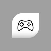 Minimal Gaming Symbol, Stream modern Games, Wireless Controller Icon vector