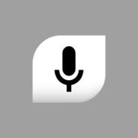 Record Microphone icon. The symbol microphone for web site. Illustration retro microphone for mobile apps. Pictogram Microphone. Minimalist icon. Sound concept icon vector