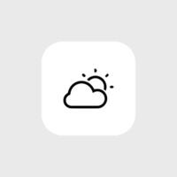 Weather forecast outline web icon vector