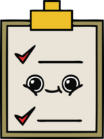 cute cartoon of a check list png